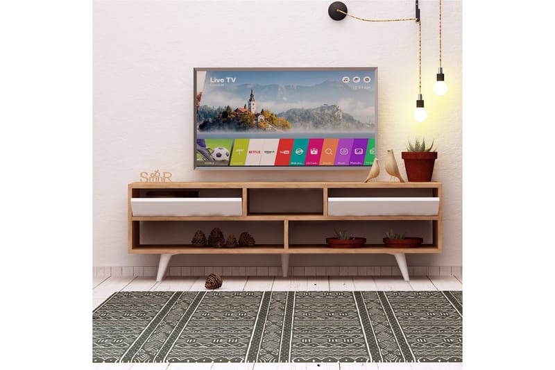 Mod Design TV-bænk 140 cm - Træ/hvid - Møbler - TV borde & mediemøbler - TV-borde
