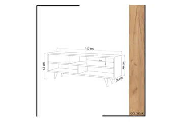 Mod Design TV-bænk 140 cm - Træ/hvid - Møbler - TV borde & mediemøbler - TV-borde