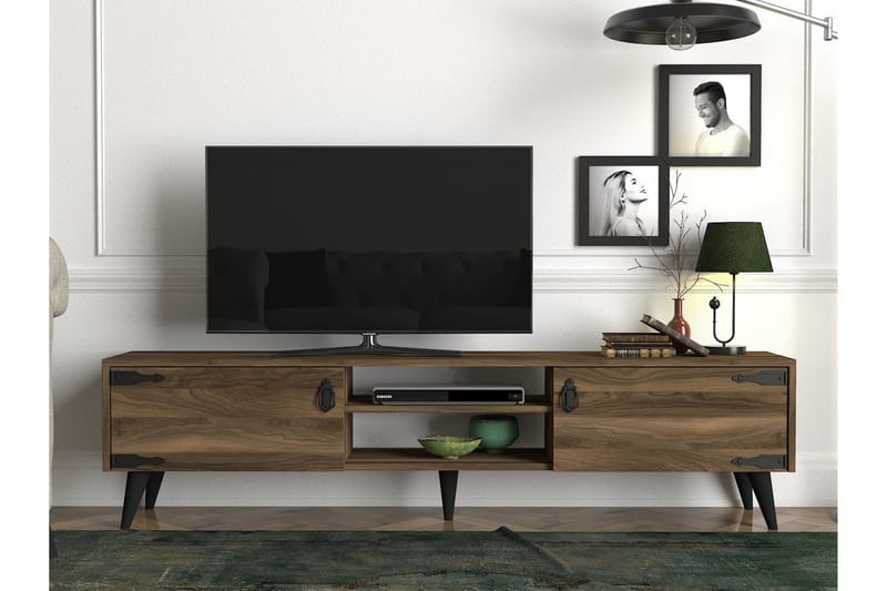 Mohed TV-Bord 180 cm - Brun/sort - TV-borde