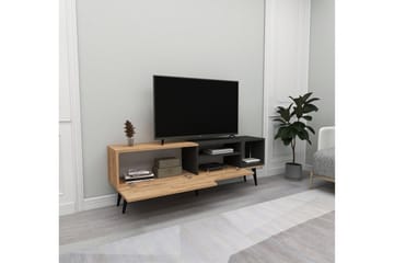 Mul Gulvstående TV-bænk 150 cm med Opbevaring i Mørkt Træ - Brun - Møbler - TV borde & mediemøbler - TV-borde