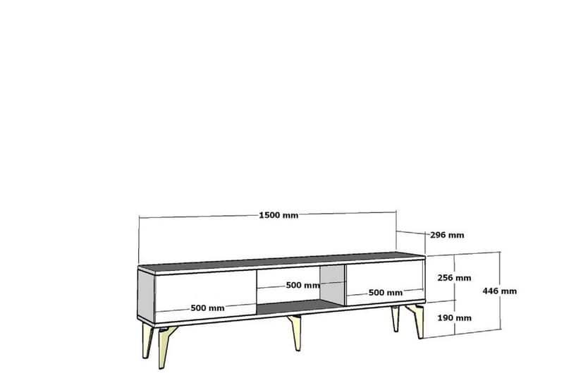 Mula TV-Bord 150 cm - Antracit - TV-borde