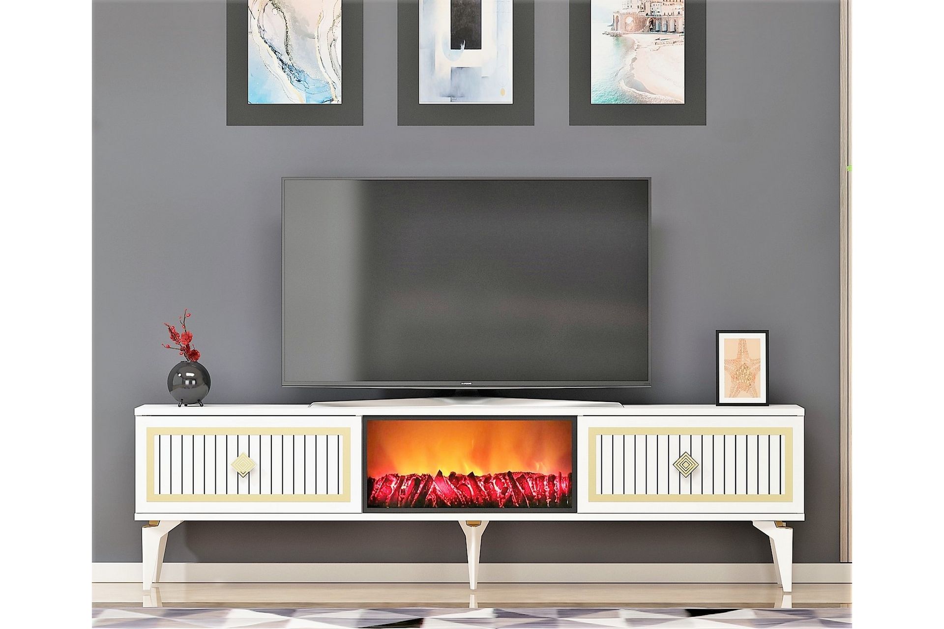 Munda TV-Bord 150 cm - Guld - Møbler - TV borde & mediemøbler - TV-borde