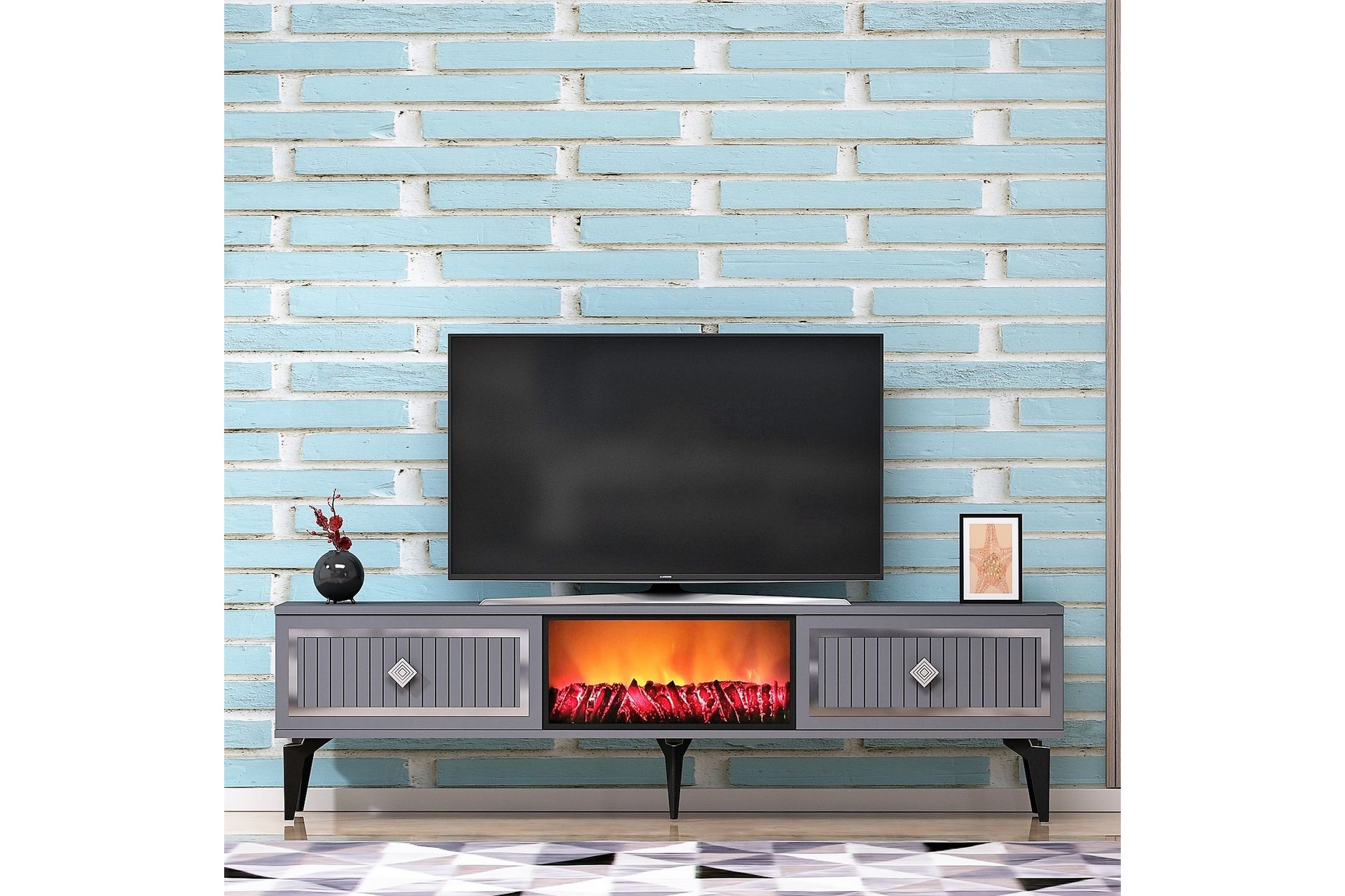 Munda TV-Bord 150 cm - Sølv - Møbler - TV borde & mediemøbler - TV-borde