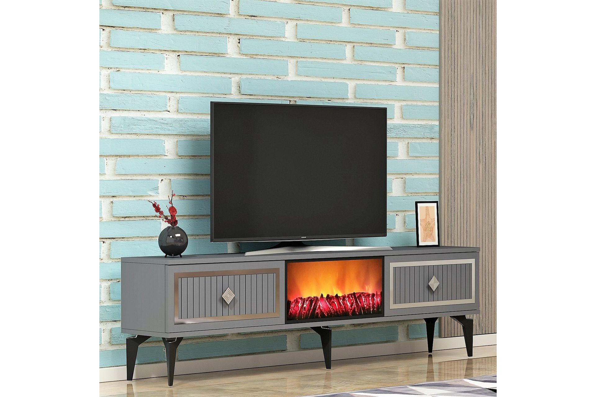 Munda TV-Bord 150 cm - Sølv - Møbler - TV borde & mediemøbler - TV-borde