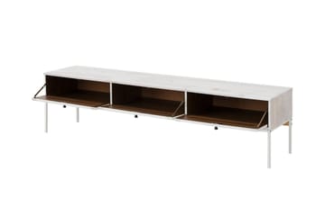 Munira Gulvstående Tv-bord 175 cm med Opbevaring i Fyr - Hvid - Møbler - TV borde & mediemøbler - TV-borde