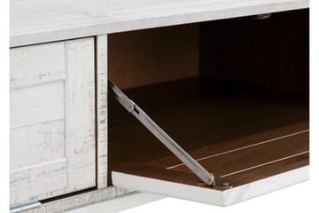 Munira Gulvstående Tv-bord 175 cm med Opbevaring i Fyr - Hvid - Møbler - TV borde & mediemøbler - TV-borde