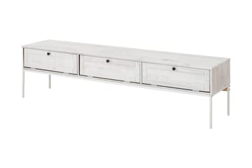 Munira Gulvstående Tv-bord 175 cm med Opbevaring i Fyr - Hvid - Møbler - TV borde & mediemøbler - TV-borde