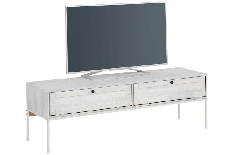 Munira tv-bord 140 cm - Beige/hvid - TV-borde