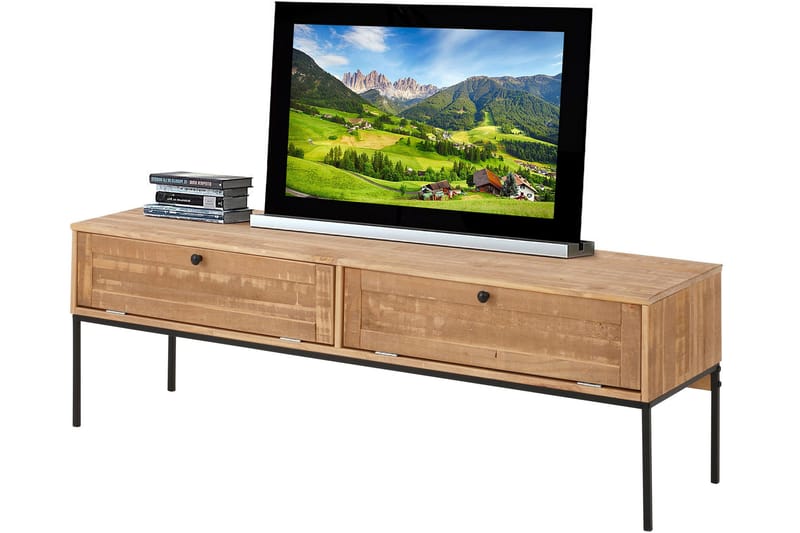 Munira tv-bord 140 cm - Natur/sort - Møbler - TV borde & mediemøbler - TV-borde