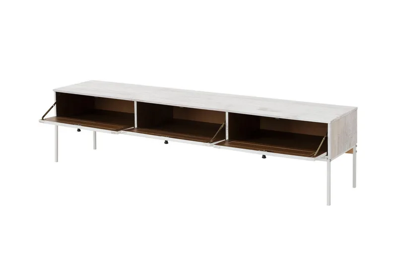Munira tv-bord 175 cm - Beige/hvid - Møbler - TV borde & mediemøbler - TV-borde