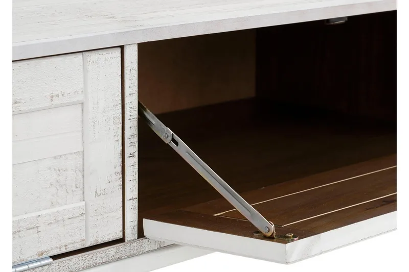 Munira tv-bord 175 cm - Beige/hvid - Møbler - TV borde & mediemøbler - TV-borde