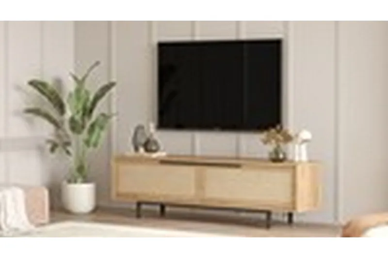 Munish TV-Bord 160 cm - Oak/Valnød finér - Møbler - TV borde & mediemøbler - TV-borde