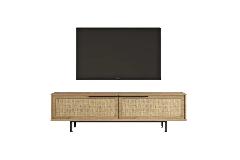 Munish TV-Bord 160 cm - Oak/Valnød finér - Møbler - TV borde & mediemøbler - TV-borde