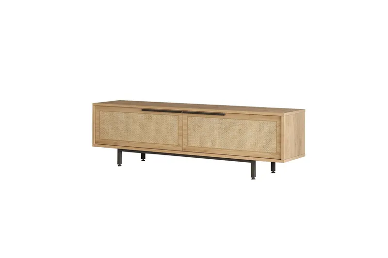 Munish TV-Bord 160 cm - Oak/Valnød finér - Møbler - TV borde & mediemøbler - TV-borde