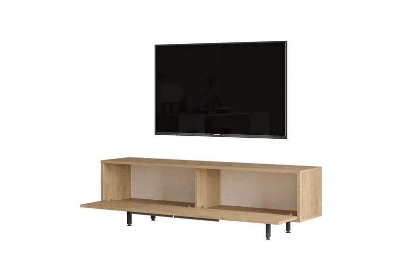 Munish TV-Bord 160 cm - Oak/Valnød finér - Møbler - TV borde & mediemøbler - TV-borde