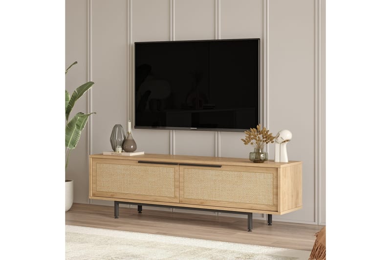 Munish TV-Bord 160 cm - Oak/Valnød finér - Møbler - TV borde & mediemøbler - TV-borde