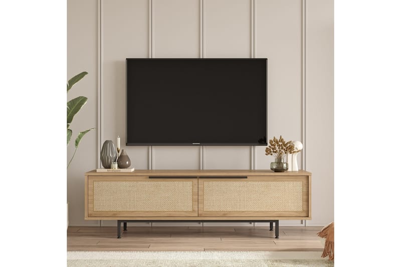 Munish TV-Bord 160 cm - Oak/Valnød finér - TV-borde
