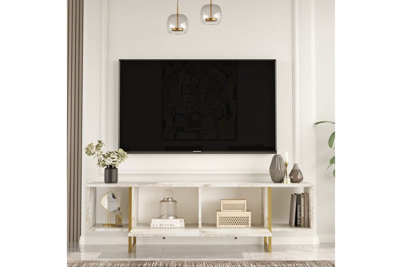 Mushir TV-Bord 160 cm - Hvid - Møbler - TV borde & mediemøbler - TV-borde