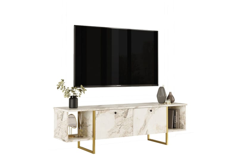 Mushir TV-Bord 160 cm - Hvid - Møbler - TV borde & mediemøbler - TV-borde