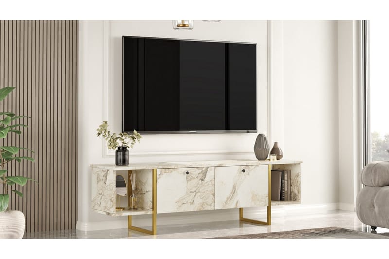 Mushir TV-Bord 160 cm - Hvid - Møbler - TV borde & mediemøbler - TV-borde