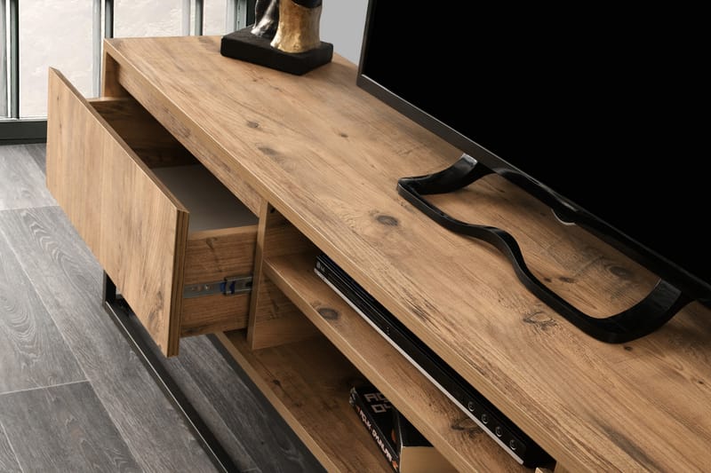 Myrvallen TV-Bord 180 cm - Sort/Brun - Møbler - TV borde & mediemøbler - TV-borde