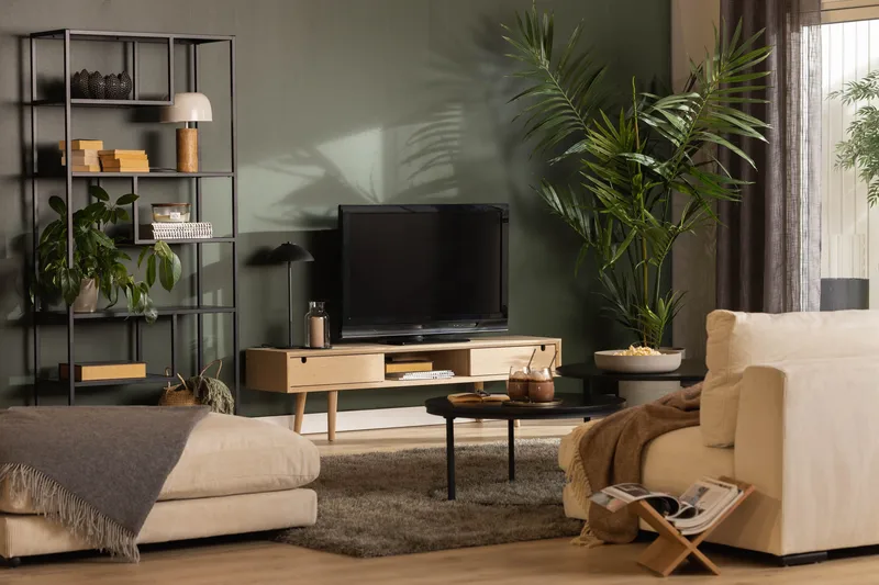 Myrviken TV-Bord 160 cm - Hvidpigmenteret Eg - Møbler - TV borde & mediemøbler - TV-borde