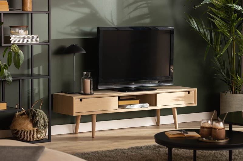 Myrviken TV-Bord 160 cm - Hvidpigmenteret Eg - Møbler - TV borde & mediemøbler - TV-borde