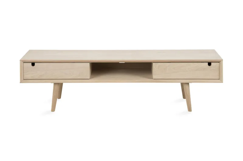 Myrviken TV-Bord 160 cm, Hvidpigmenteret Eg