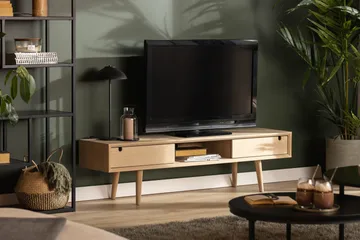 Myrviken TV-Bord 160 cm - Hvidpigmenteret Eg - Møbler - TV borde & mediemøbler - TV-borde