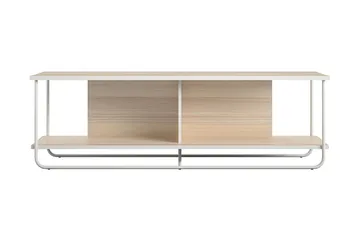 Nadzeya Fritstående Tv-bord 152,9 cm med Opbevaring i Træ med Metalramme - Beige - Møbler - TV borde & mediemøbler - TV-borde