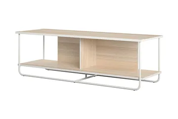 Nadzeya Fritstående Tv-bord 152,9 cm med Opbevaring i Træ med Metalramme - Beige - Møbler - TV borde & mediemøbler - TV-borde