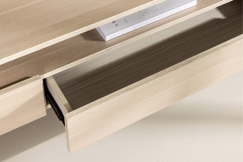 Navarra Gulvstående Tv-bord 180 cm med Opbevaring i Malet Træ - Beige - Møbler - TV borde & mediemøbler - TV-borde