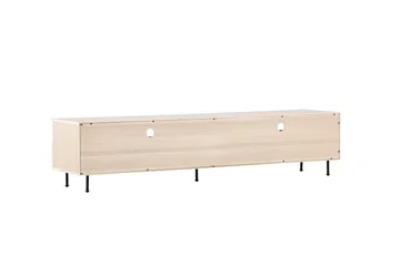 Navarra Gulvstående Tv-bord 180 cm med Opbevaring i Malet Træ - Beige - Møbler - TV borde & mediemøbler - TV-borde
