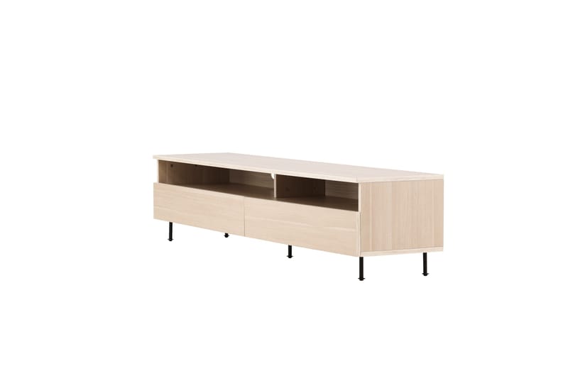 Navarra Gulvstående Tv-bord 180 cm med Opbevaring i Malet Træ - Beige - Møbler - TV borde & mediemøbler - TV-borde