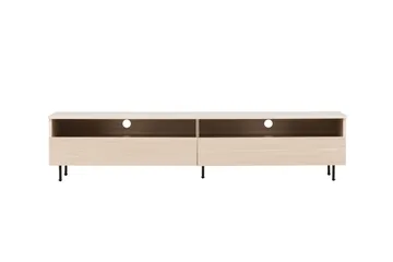 Navarra Gulvstående Tv-bord 180 cm med Opbevaring i Malet Træ - Beige - Møbler - TV borde & mediemøbler - TV-borde