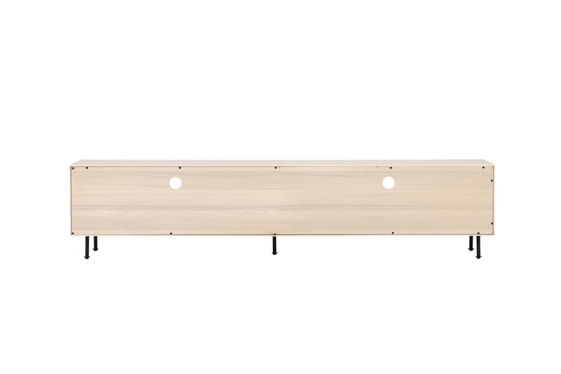 Navarra Gulvstående Tv-bord 180 cm med Opbevaring i Malet Træ - Beige - Møbler - TV borde & mediemøbler - TV-borde