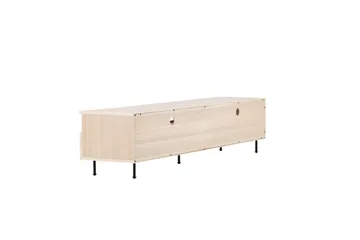 Navarra Gulvstående Tv-bord 180 cm med Opbevaring i Malet Træ - Beige - Møbler - TV borde & mediemøbler - TV-borde