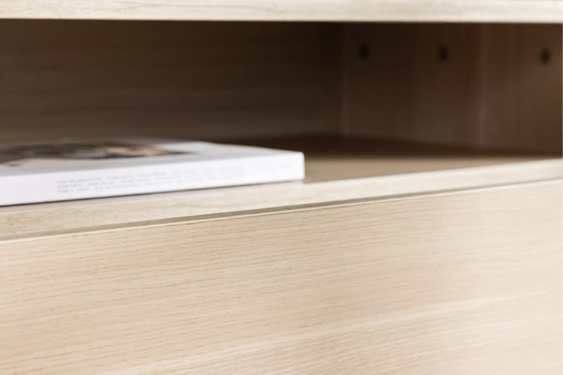 Navarra Gulvstående Tv-bord 180 cm med Opbevaring i Malet Træ - Beige - Møbler - TV borde & mediemøbler - TV-borde