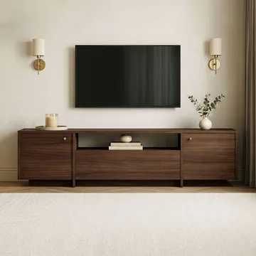 TV-bord Nordure Alvar (180 x 46 x 35 cm) Valnød - Valnød - Møbler - TV borde & mediemøbler - TV-borde