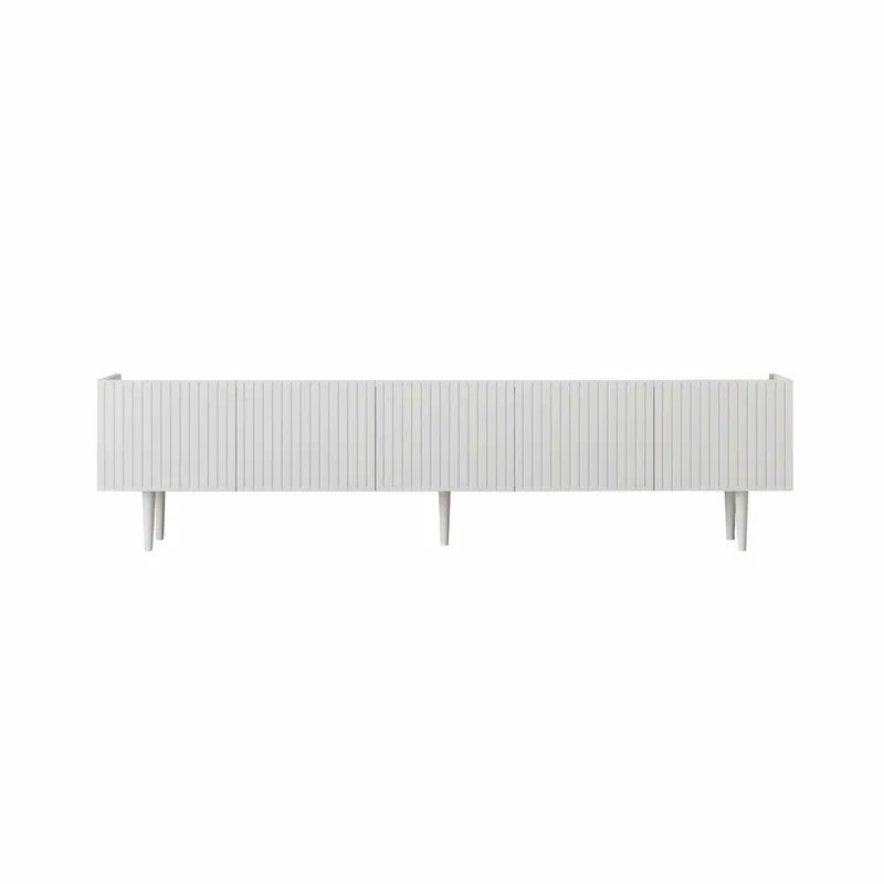 TV-bord Nordure Capella (160 x 50 x 29 cm) Hvid, Hvid
