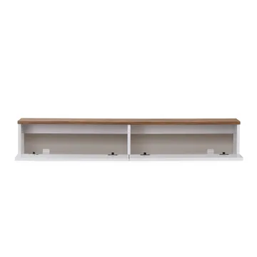 TV-bord Nordure Ligne (140 x 25 x 25 cm) Atlantisk fyr hvid - Atlantic Pine og hvid - Møbler - TV borde & mediemøbler - TV-reol