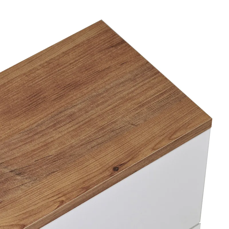 TV-bord Nordure Ligne (140 x 25 x 25 cm) Atlantisk fyr hvid - Atlantic Pine og hvid - Møbler - TV borde & mediemøbler - TV-reol