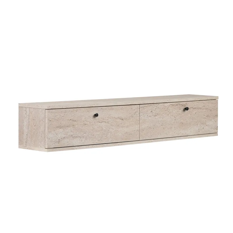 TV-bord Nordure Ligne (140 x 25 x 25 cm) Travertin - Travertin - Møbler - TV borde & mediemøbler - TV-reol