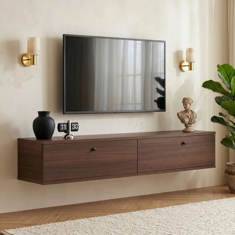 TV-bord Nordure Ligne (140 x 25 x 25 cm) Valnød, Valnød