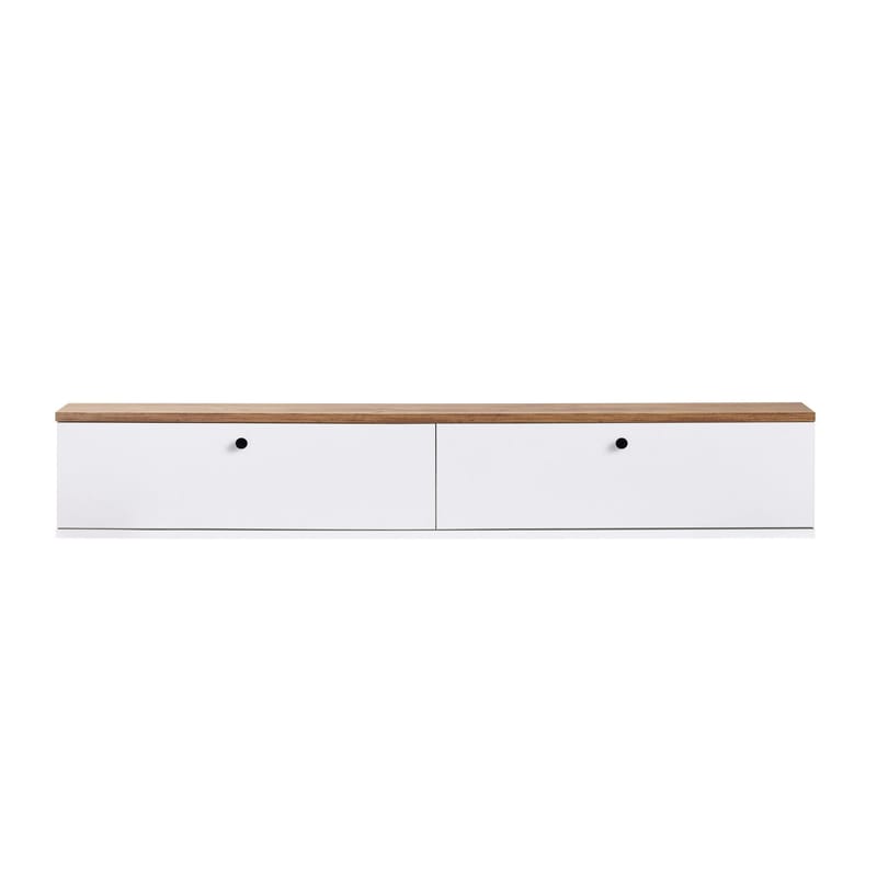 TV-bord Nordure Ligne (160 x 25 x 25 cm) Atlantisk fyr hvid - Atlantic Pine og hvid - Møbler - TV borde & mediemøbler - TV-reol