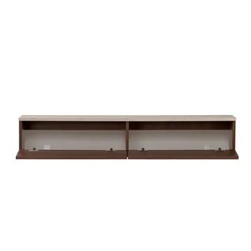 TV-bord Nordure Ligne (160 x 25 x 25 cm) Travertin valnød - Travertin og valnød - Møbler - TV borde & mediemøbler - TV-reol