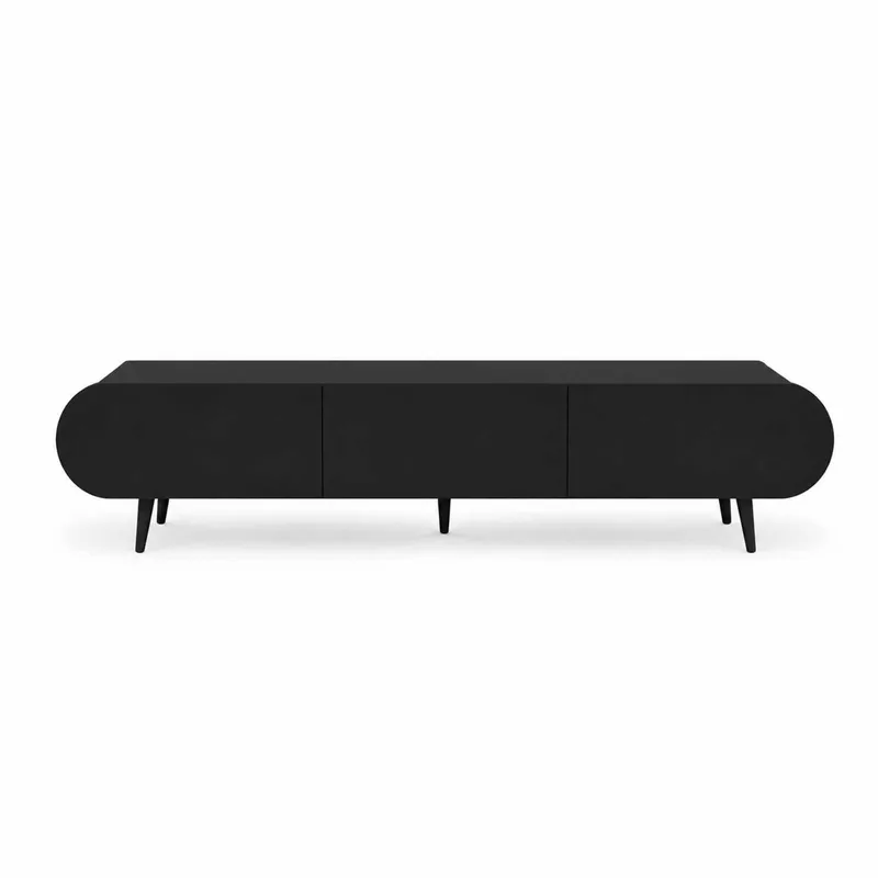TV-bord Nordure Regulus (180 x 49 x 30 cm) Sort, Sort