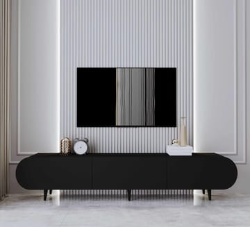TV-bord Nordure Regulus (180 x 49 x 30 cm) Sort - Sort - Møbler - TV borde & mediemøbler - TV-borde