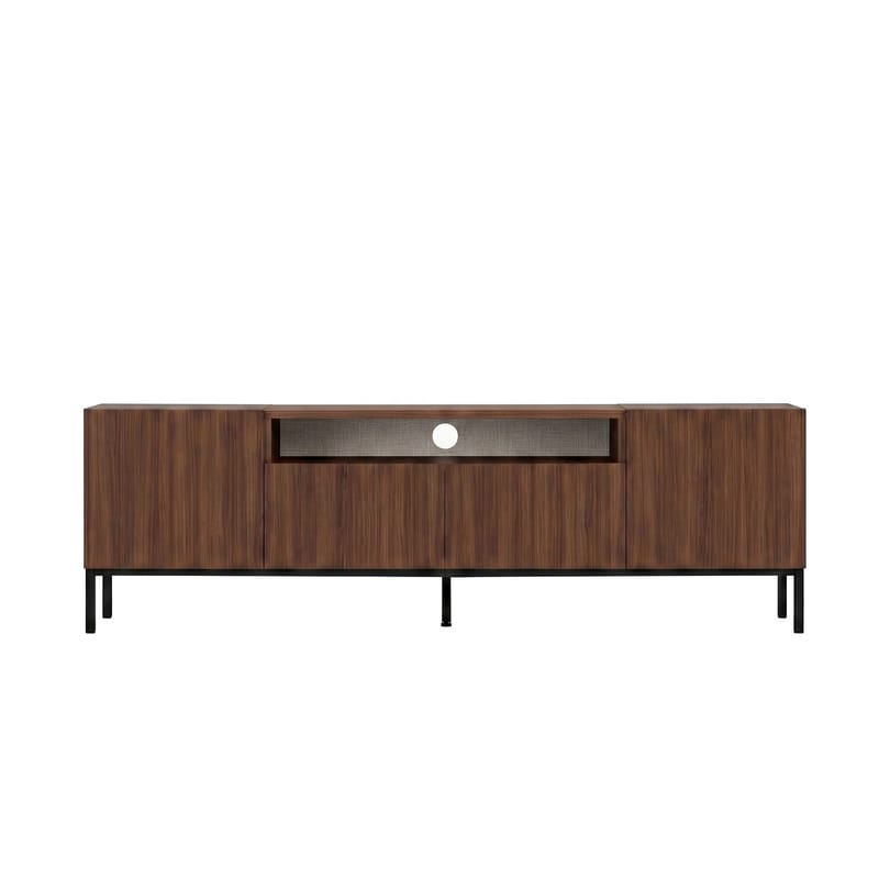 TV-bord Nordure Rivoli (160 x 50 x 35 cm) Milano Valnød Sort - Milano valnød og sort - Møbler - TV borde & mediemøbler - TV-borde