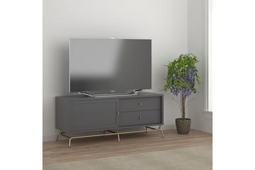 Nova Fritstående Tv-bord 150 cm med Opbevaring i Malet Træ - Grå - Møbler - TV borde & mediemøbler - TV-borde